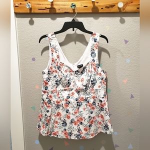 Torrid Floral Sleeveless Peplum Blouse